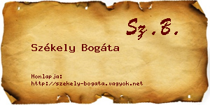 Székely Bogáta névjegykártya
